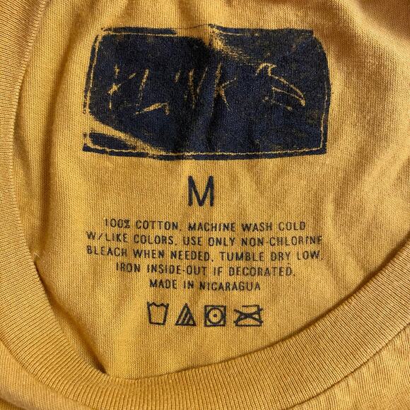 SIGUR RÓS TAKK Arch Band Tour Tee Yellow Gold Shirt Medium - Picture 5 of 6